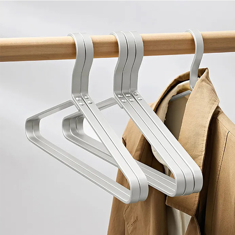 Thicken Coat Hangers Aluminum Alloy Seamless Hanger Non-Slip Household Clothes Storage Rack for Closet Clothes Organizer