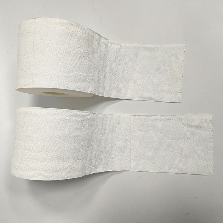 3D 4D recycled dissoluble virgin wood pulp embossed bathroom tissue soft toilet tissue toilet paper roll sanitary paper