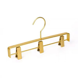 Wholesale Creative Design Pant Skirt Hangers With Clips Indoor Non-slip Metal hangers for pants hangers metal