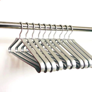 High quality gold metal aluminium hanger suit coat light weight alloy clothes hangers aluminum alloy clothes hanger