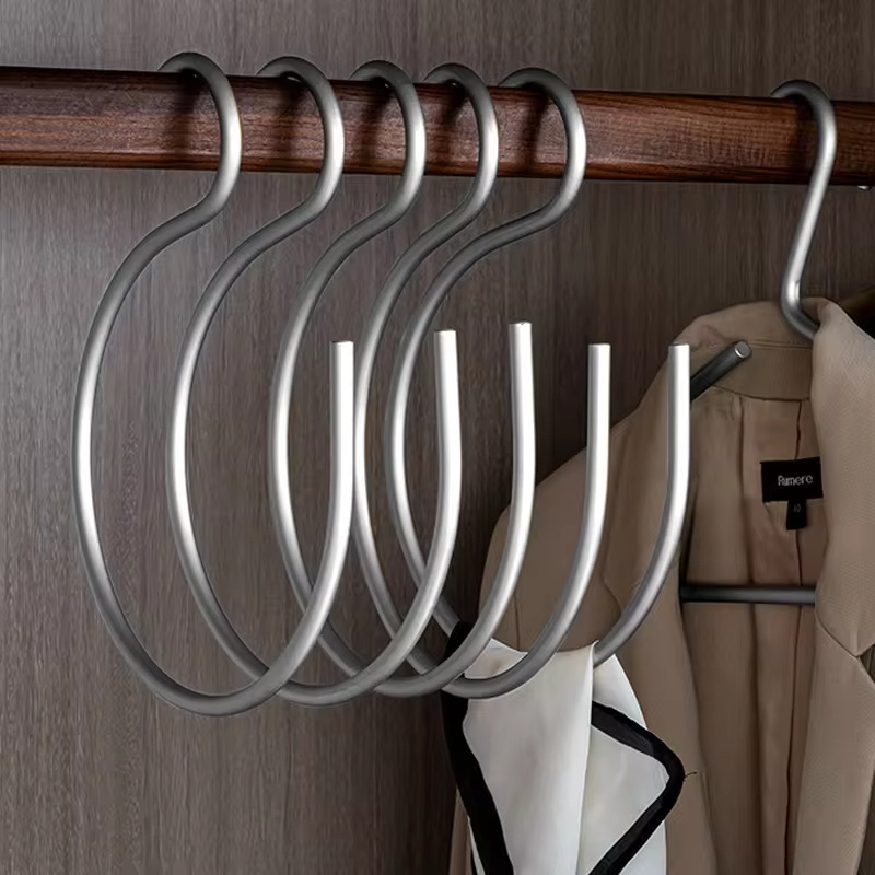 Wholesale Metal Aluminum Alloy Tie Towel Storage Rack Round Rectangle Hanger Hijab Accessories Fashion Muslim Hijab Scarf Hanger