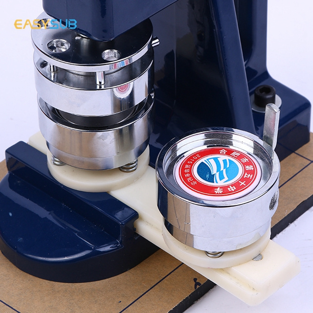 Hand Press Metal Badge Machine Metal Coins Making Machine Inserting Round Button Badge Maker Machine