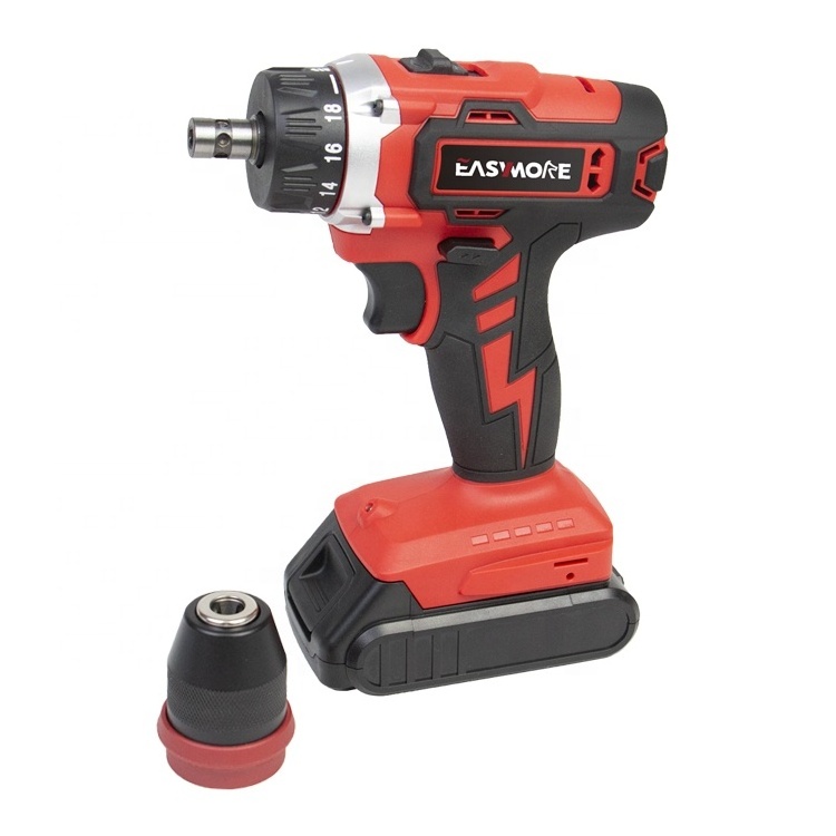 20V Changeable chuck head Two Speed li-ion battery powered Cordless Drill