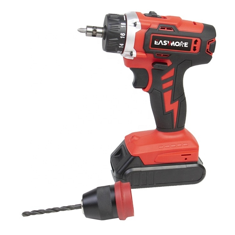 20V Changeable chuck head Two Speed li-ion battery powered Cordless Drill