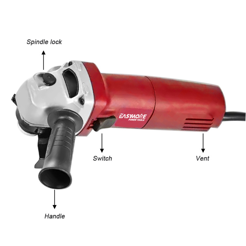 DIY 1200w portable handheld angle grinder machine battery electric angle grinder for grinding & cutting