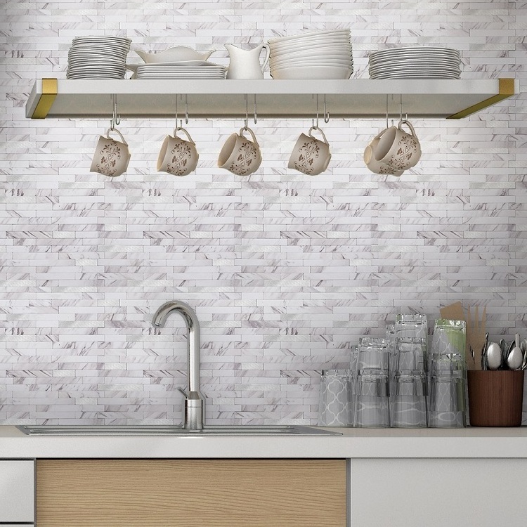 Peel and Stick Wall Tile Metal and interior PVC Aluminum Panel self adhesive stick on wall tiles Backsplash Kitchen Bathroom