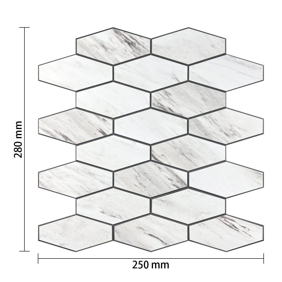 Wholesale Thicker 4 mm PVC 3d Peel and Stick Tiles Backsplash Kitchen Tiles Self Adhesive 3d Wall Tiles