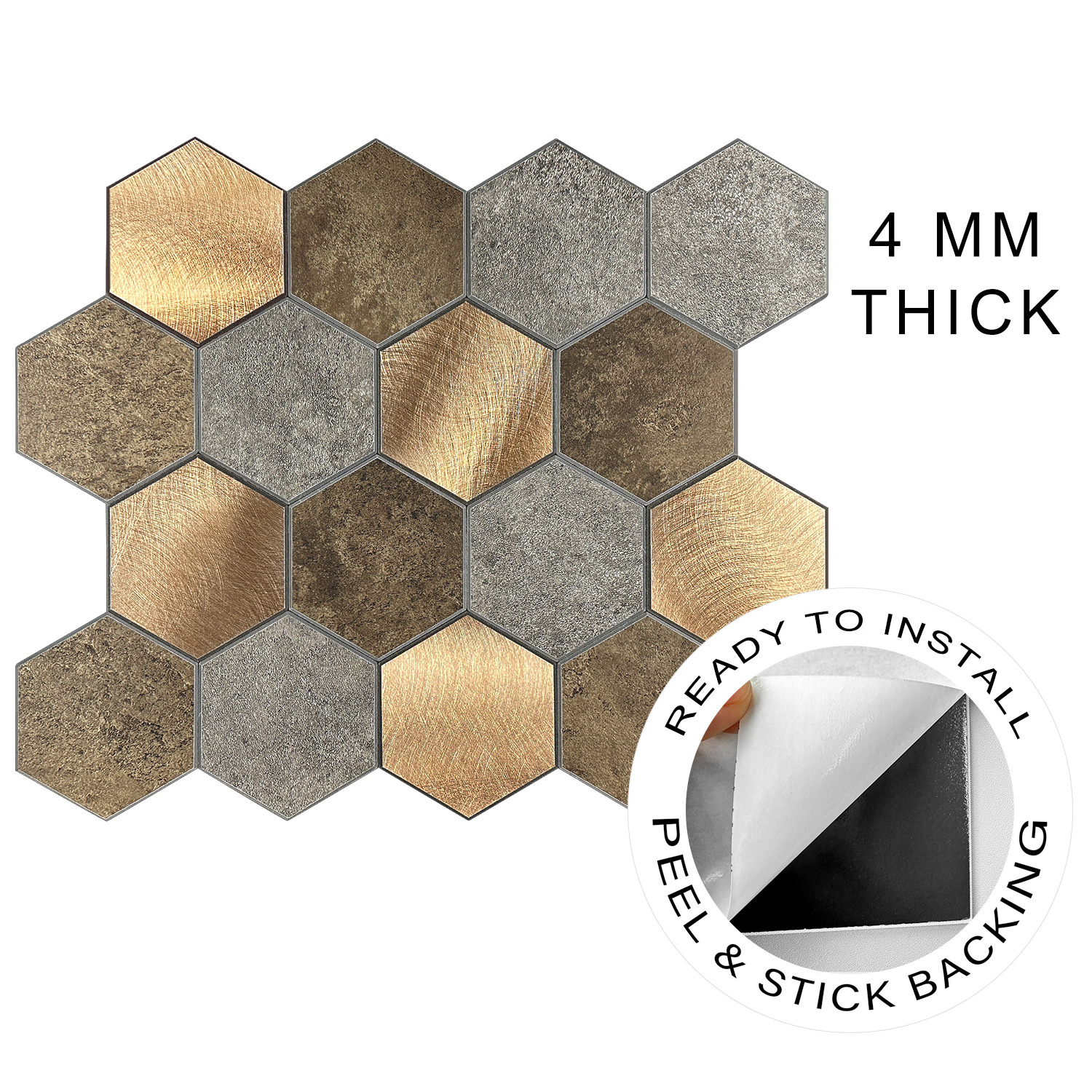 BSCI Factory Wholesale 3D Peel And Stick Backsplash Thickness 4mm Removable Waterproof For Home Decoration