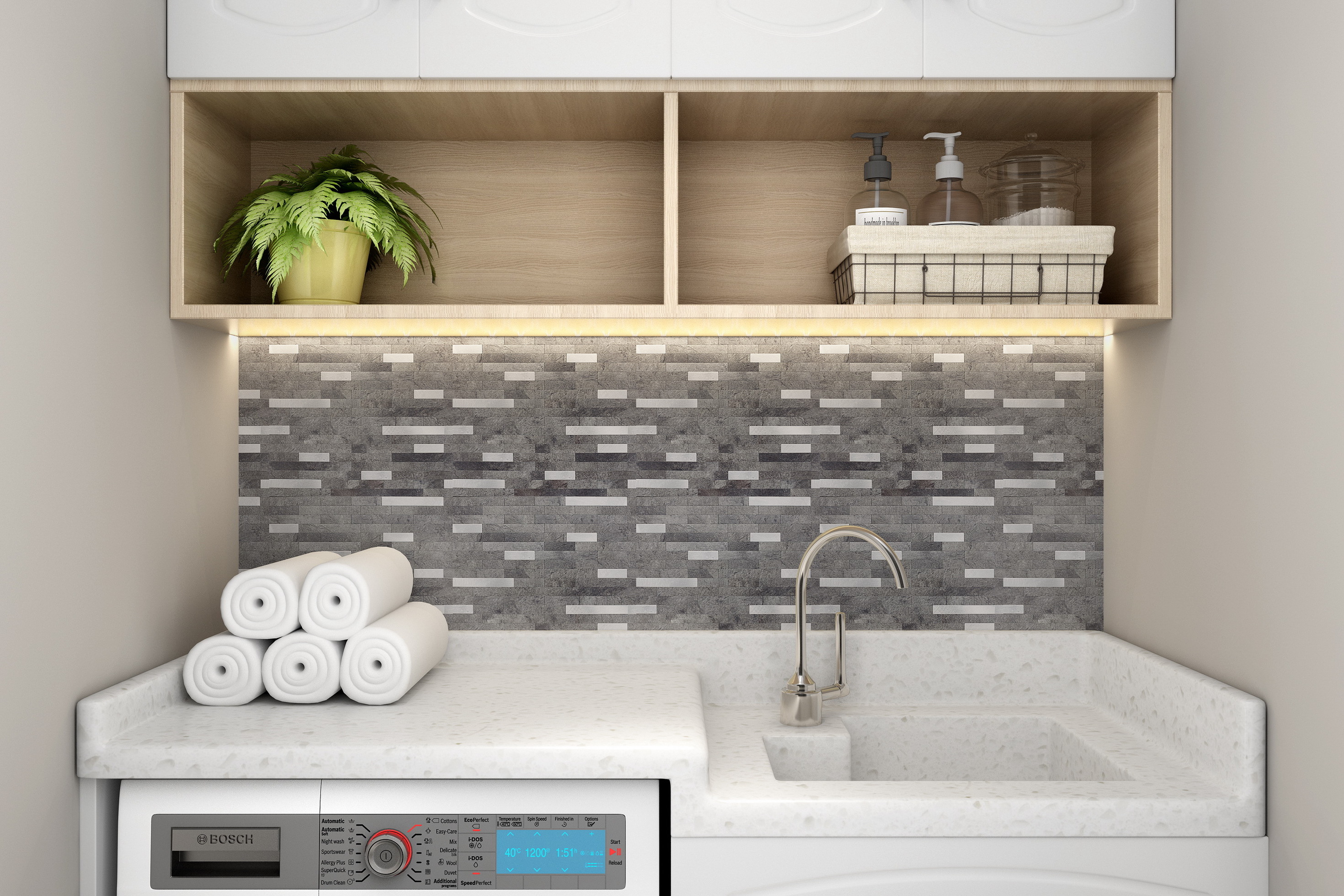 Peel and Stick Wall Tile Self-adhesive Mosaic Backsplash Kitchen Bathroom Showroom Metal and PVC Composite Panel Waterproof