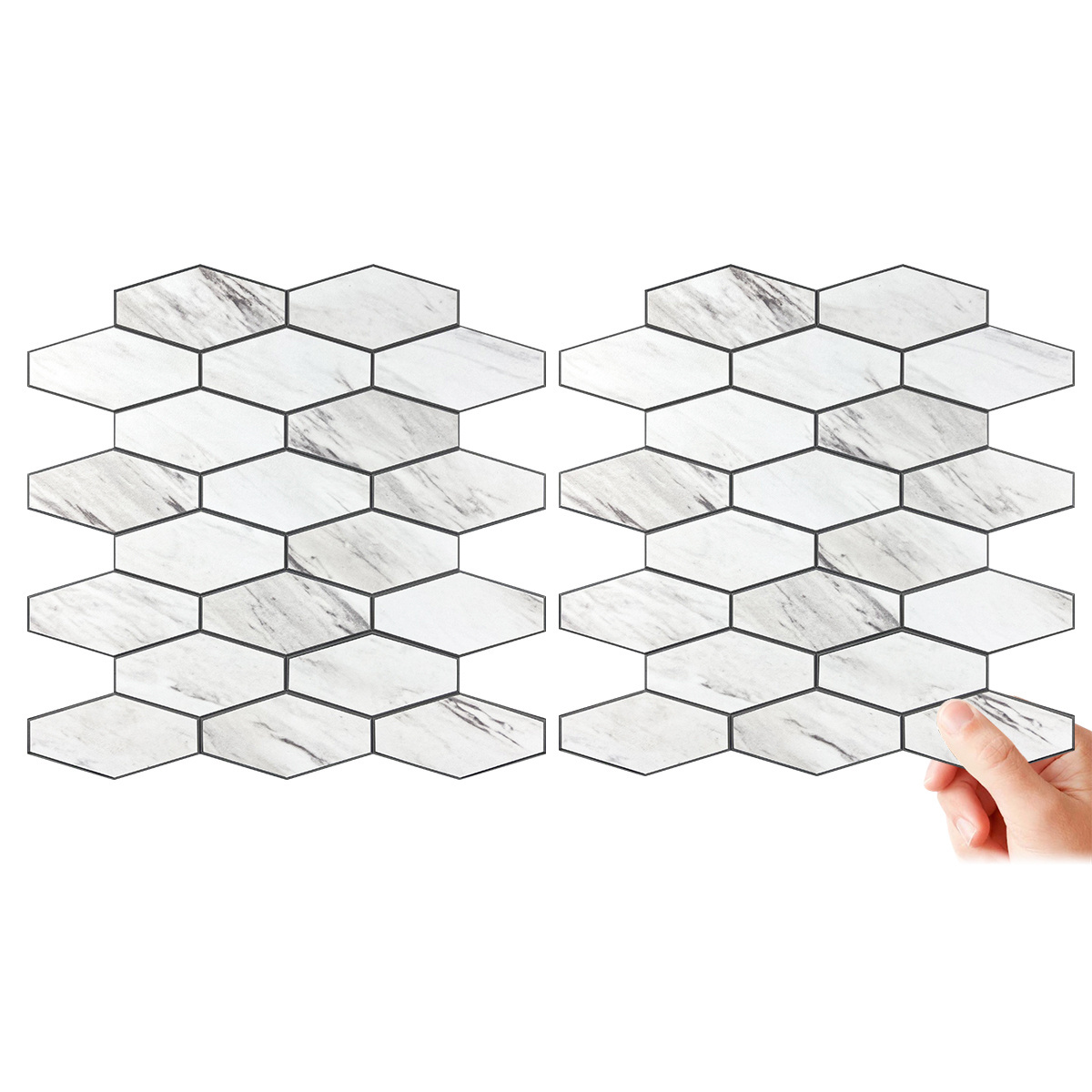 Wholesale Thicker 4 mm PVC 3d Peel and Stick Tiles Backsplash Kitchen Tiles Self Adhesive 3d Wall Tiles