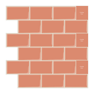 12*12 Inch Peel and Stick Wall Sticker Subway Wall Tile 3D Fireplace Tile  Kitchen Bathroom Waterproof