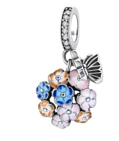 Beautiful colorful umbrella charm pendant for bracelet making fashion rhinestone pendant charms for necklace making