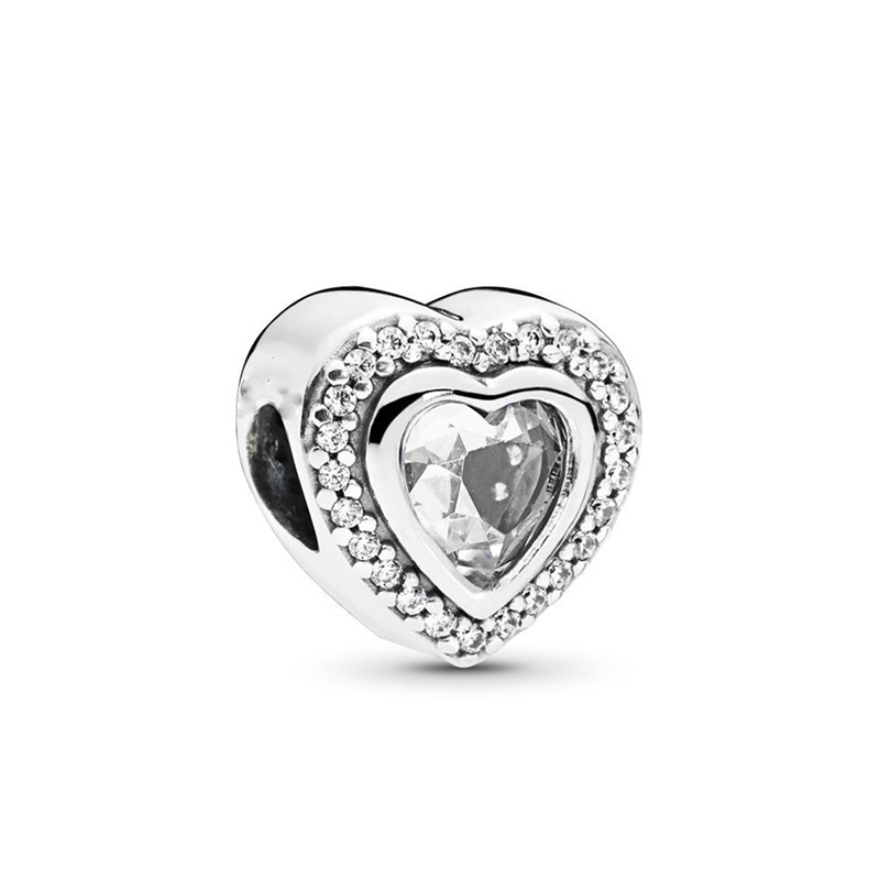 Alloy Charms Heart Charms Wholesale Higu Quality Popular Charm Beads Silver Plated for Jewelry Making Bulk Crystal Zinc Alloy