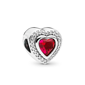 Alloy Charms Heart Charms Wholesale Higu Quality Popular Charm Beads Silver Plated for Jewelry Making Bulk Crystal Zinc Alloy