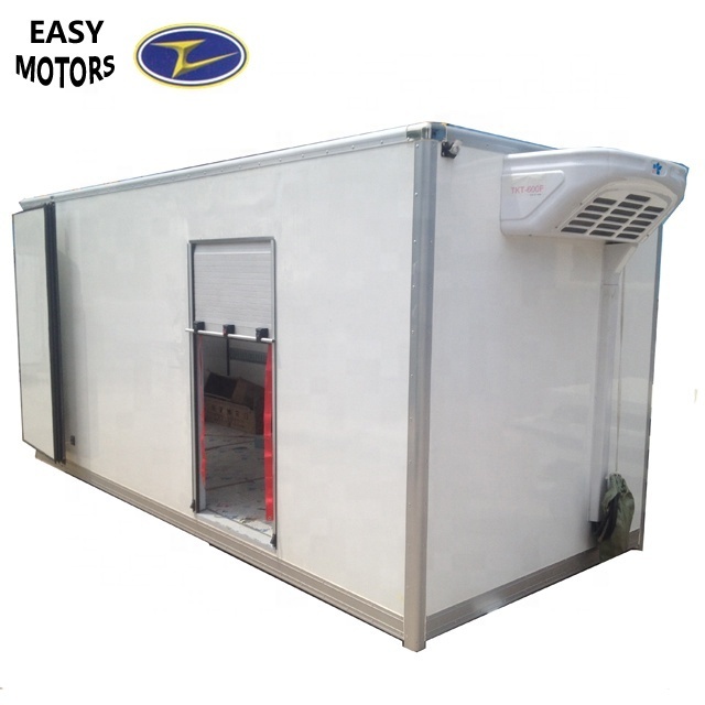 Customized FRP CKD refrigerated truck body panels cargo truck box insulated truck body with rolling door