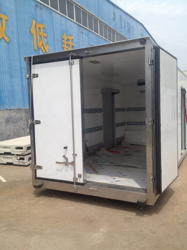 Customized FRP CKD refrigerated truck body panels cargo truck box insulated truck body with rolling door