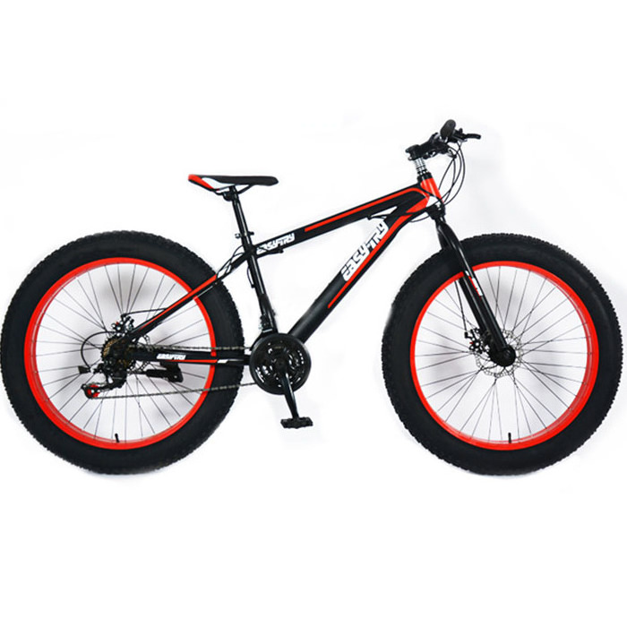 Hot Sale Adult 24 Inch 26 Inch 7 21 24 27 30 Speed Tyre Full Suspension Fat Bike Snow Beach Mountain Bike