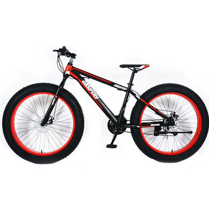 Full Suspension Mountain Bike 26'' 21 Speed Mountain Snow Bike With Big Fat Tyre