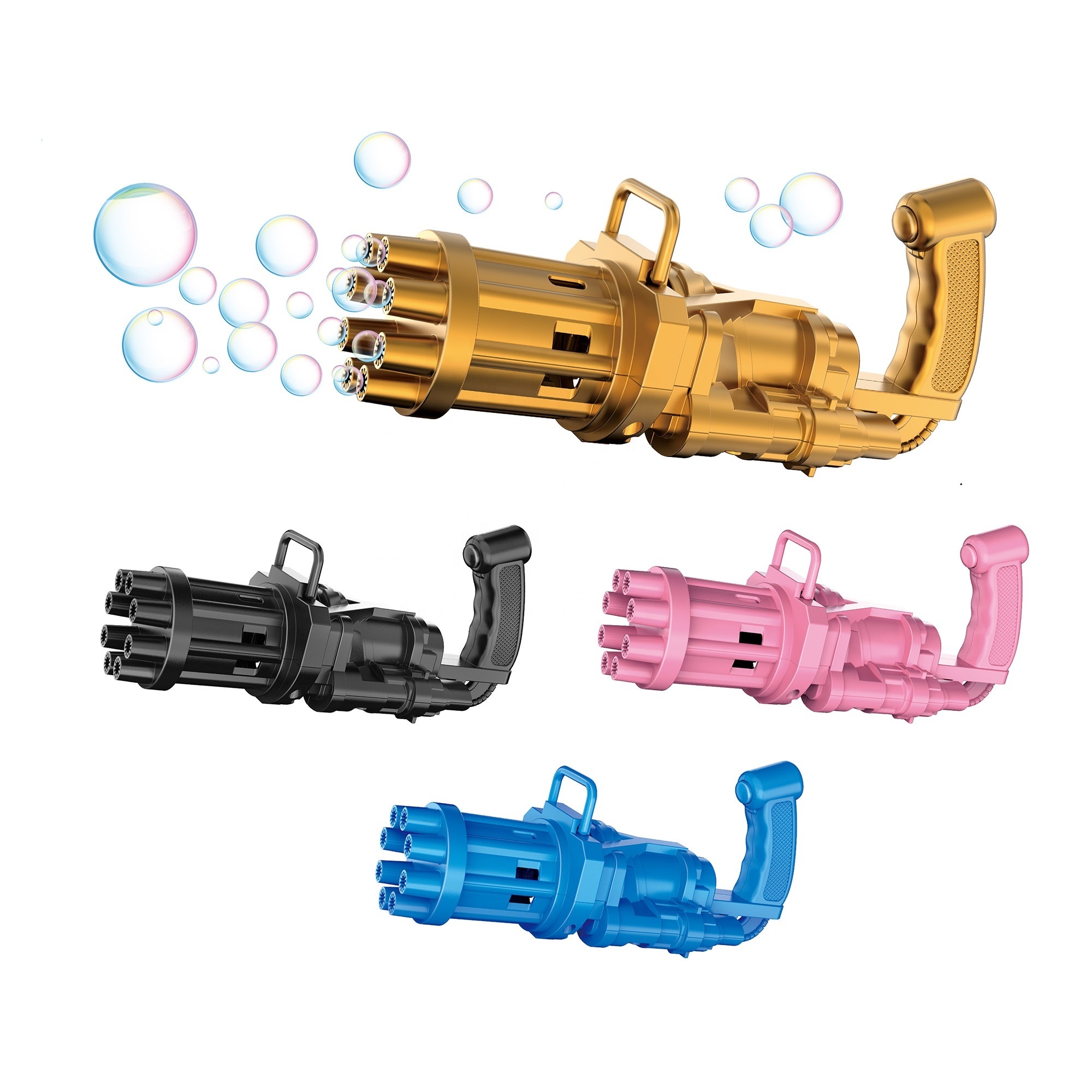 19.5cm 8holes Gatling electric TOY GUN bubble machine BUBBLE GUN for kids family party beach outdoors