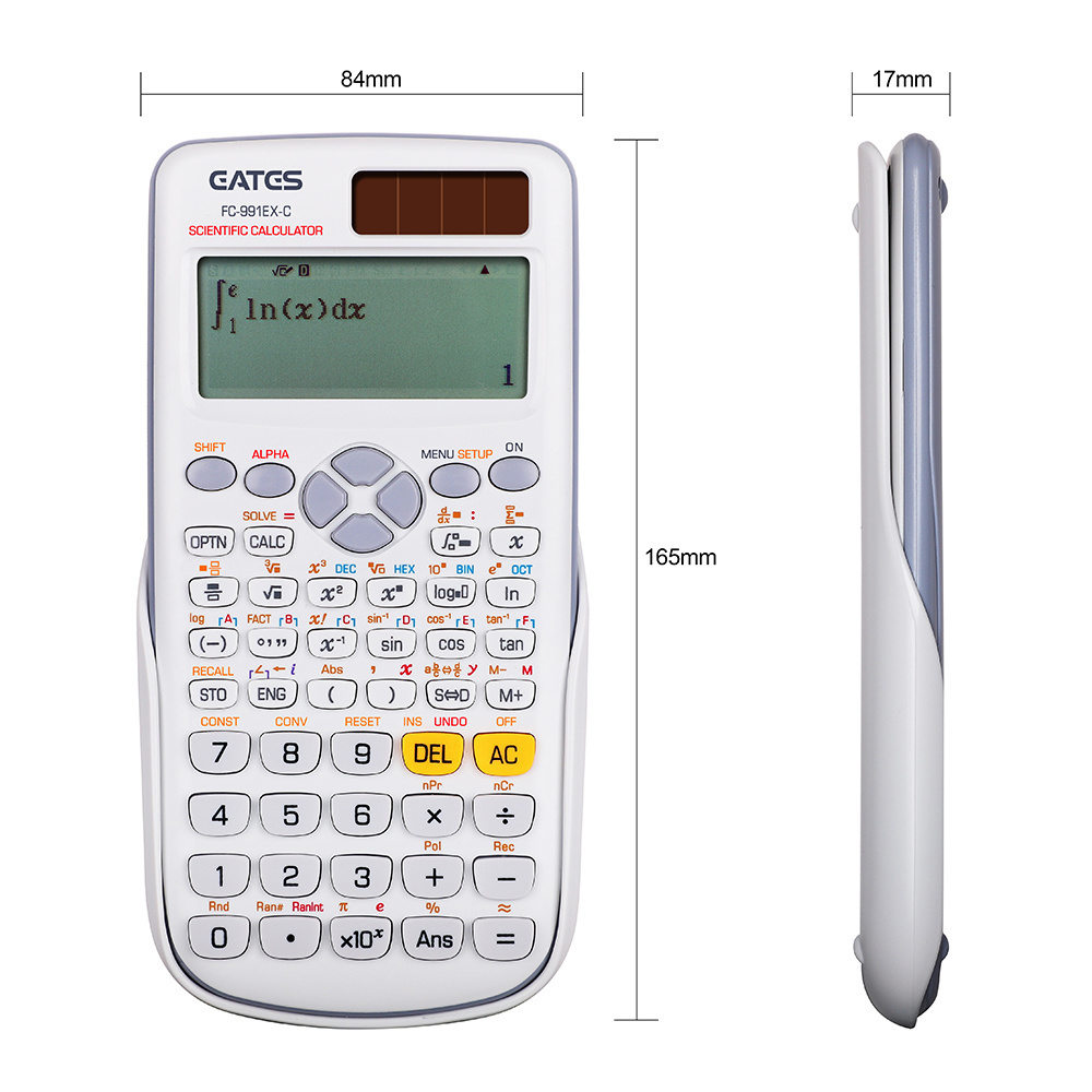 EATES FC-991EX 552 Functions High Tech Multiple Scientific Calculator Solar School Calculator