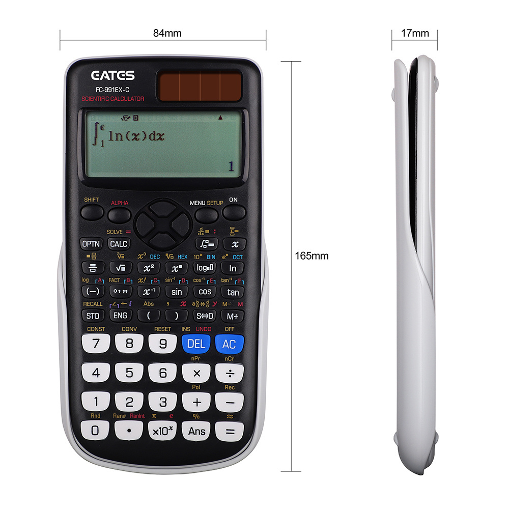 EATES FC-991EX 552 Functions High Tech Multiple Scientific Calculator Solar School Calculator