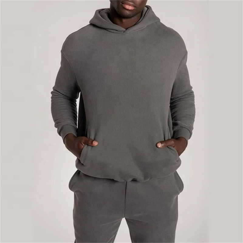 Popular men Hoodie Custom Black Blank Fleece Pullover Hoodies Oversized Men's crewneck Sweatshirt