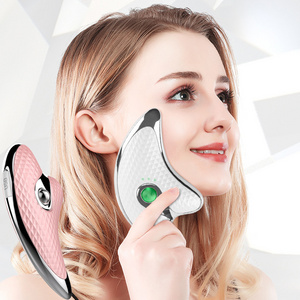 Microcurrent Facial Lifting Massager LED Photon Skin Rejuvenation Electric Wrinkle Removal Gua Sha Board Vibrating Face Slimmin