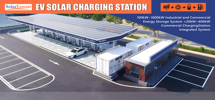 100kW To 1MW Commercial Electric Car Charger With Solar Power Station New Energy Floor-mounted EV DC Fast Charging Station