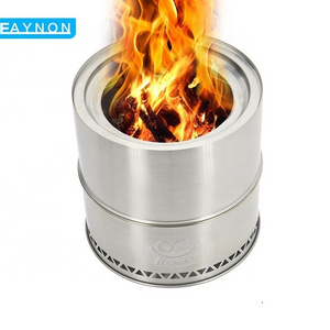 Eaynon 201 Mini Stainless Steel Camping Stove Compact Wood Pellet Stove For Camping Kitchen