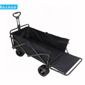 Eaynon Wooden Beach Each Trolley Cart Kids Camping Folding Lounge Foldable Wagon Fold Carts