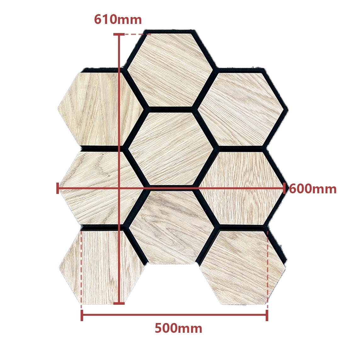 Hangzhou Meiyite Technology Wood Acoust Panel Hexagonal Acoustic Panel Wall Decor Parametric Wall Art 3d Acoustic Panel Wall