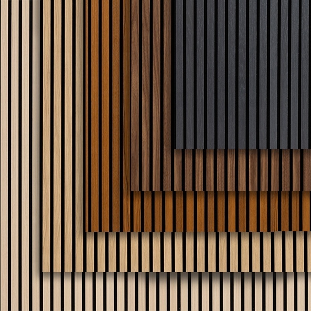 Akulsat Akupanel Wood Veneer Oak Fluted Wall Panel Acoustic Panels For Office Decor Interior Sound Proofing Wall Panels