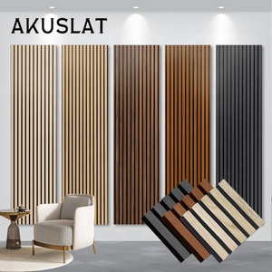 Akulsat Akupanel Wood Veneer Oak Fluted Wall Panel Acoustic Panels For Office Decor Interior Sound Proofing Wall Panels