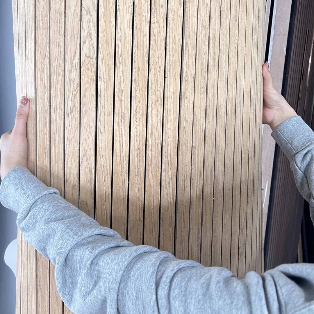 Akuslat Acupanel Wood Wall Panel 2400*600mm Wood Veneer Oak Acoustic Panels For Apartment Walls Panels Home Decor