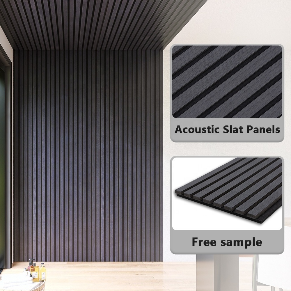 Studio Office Art Curved Acoustic Slat Panels For Hospital Wood Soundproof Panels Wall Decor Interior Ceiling Panel Wall