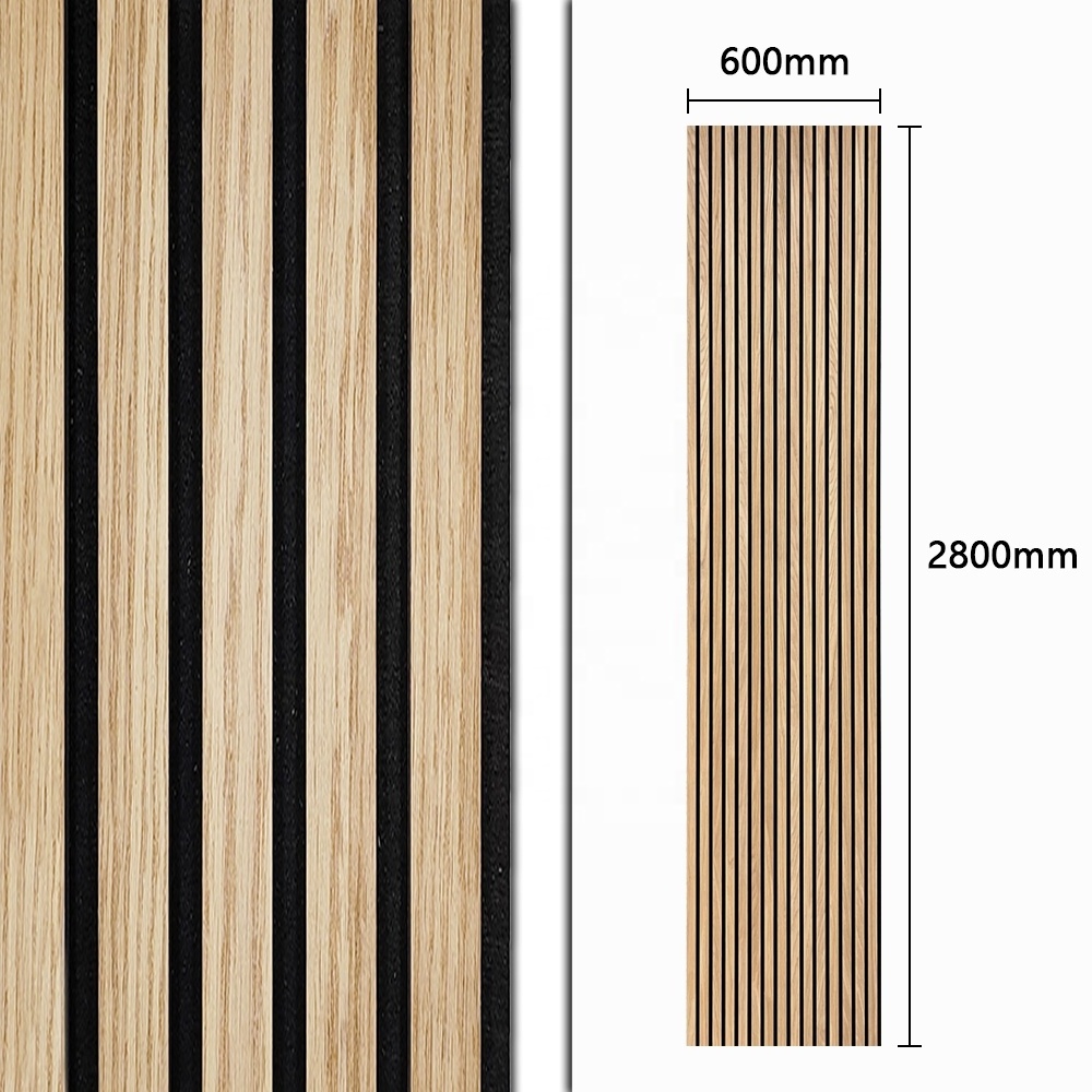 Akupanel 2700mm Acoustic Foam Panels Soundproofing Curved Acoustic Panels Hexagon Bamboo Wooden Slats Wall Soundproofing Panels