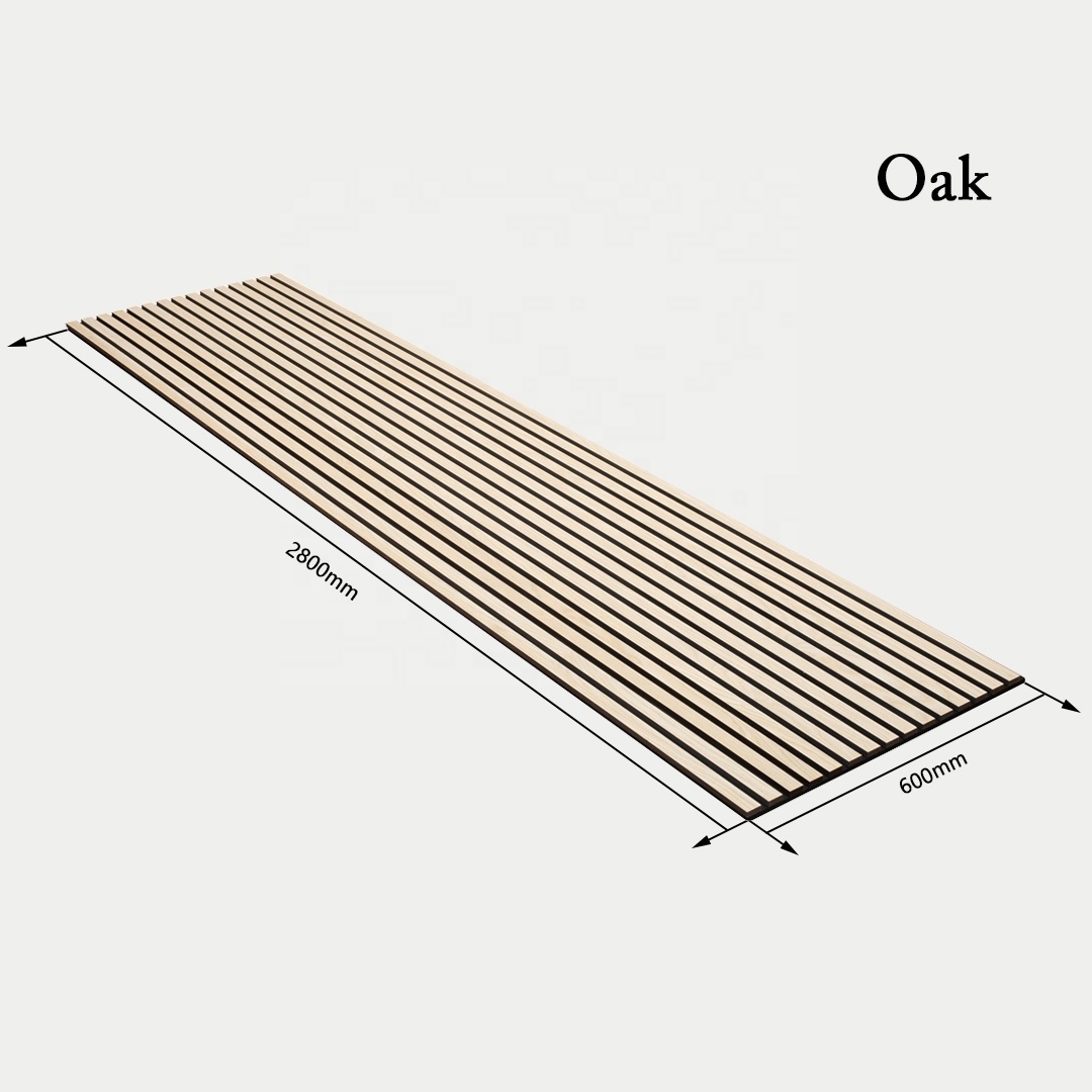 PVC3d Modern Design Exterior Panel Wall Decor Oak Acoustic Slat Wood Wall Panels Acoustic Soundproof Wall Wood Panels