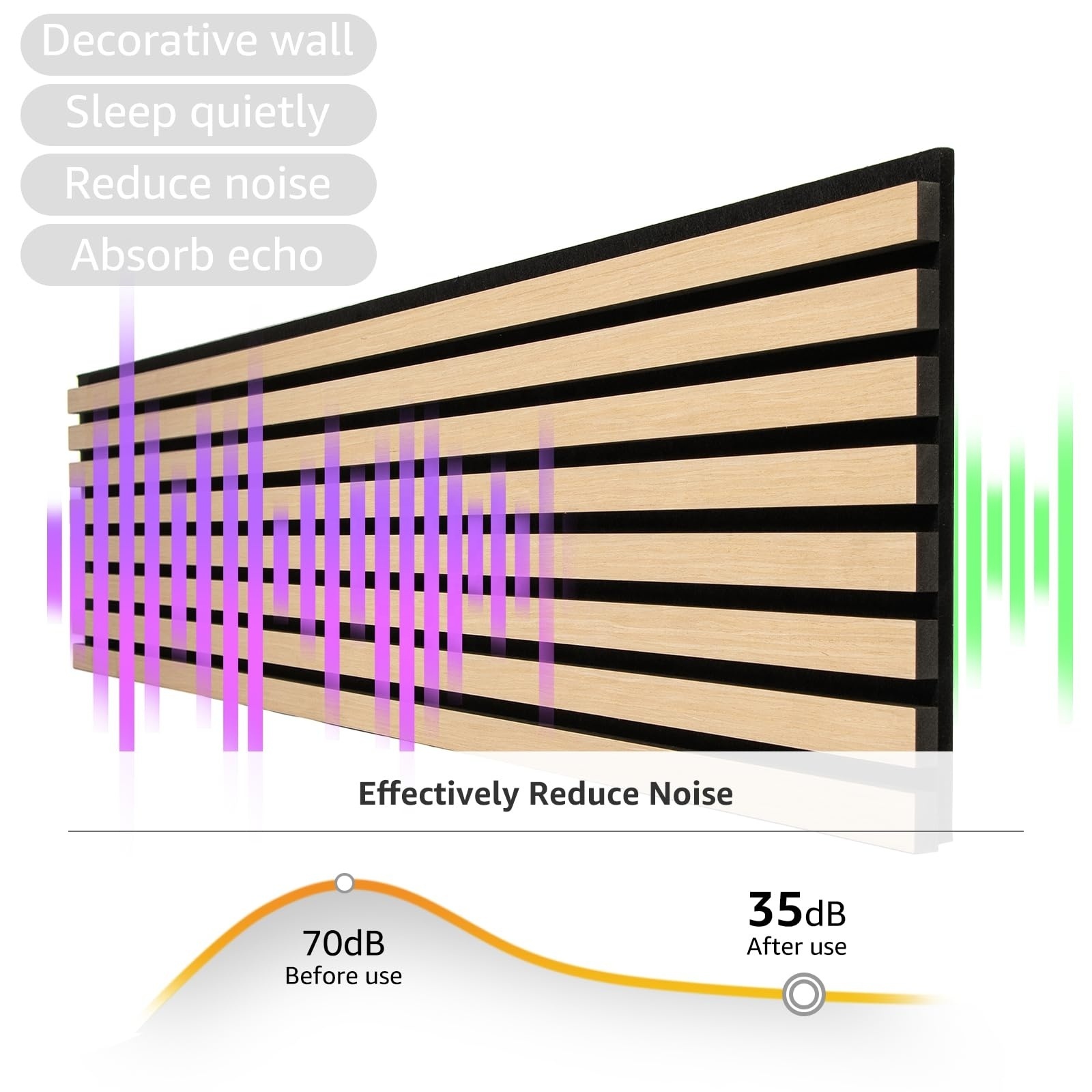 Akupanel 2700mm Acoustic Foam Panels Soundproofing Curved Acoustic Panels Hexagon Bamboo Wooden Slats Wall Soundproofing Panels