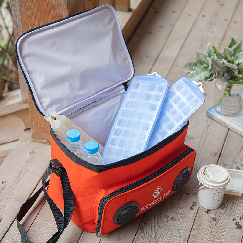 Wholesale Insulated Bag Blue Teeth Cooler Bag Outdoor Picnic Bag with Speaker