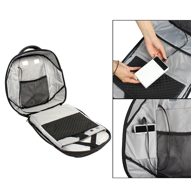 Below 20L Waterproof Melange Fabric Led Light Backpack With Led Display