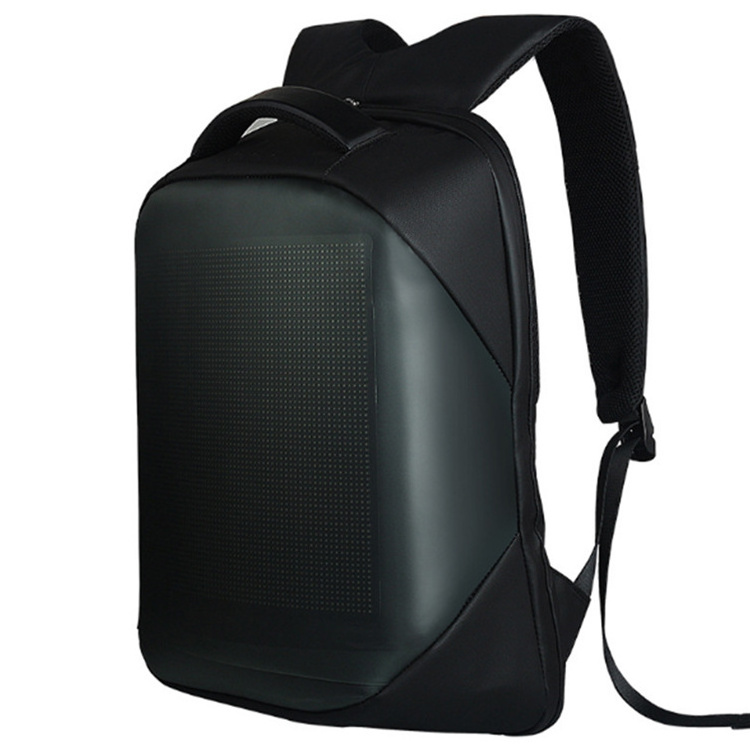 Below 20L Waterproof Melange Fabric Led Light Backpack With Led Display