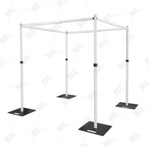 10X10 Heavy Duty Aluminum Metal Pipe And Drape Kit Backdrop Stands Adjustable Enclosure  Square Used Pipe And Drape Set For Sale