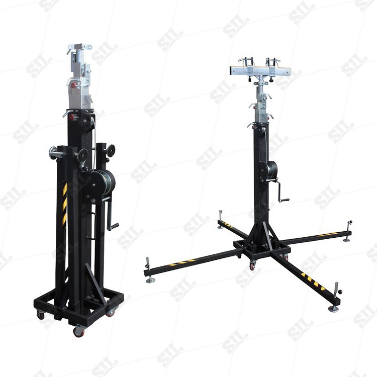 Led Screen Sound Crank Up Lift Lighting Tower Lifting Stand Truss Stage Lighting Speaker Hang Truss Lift Tower 8m for Concert