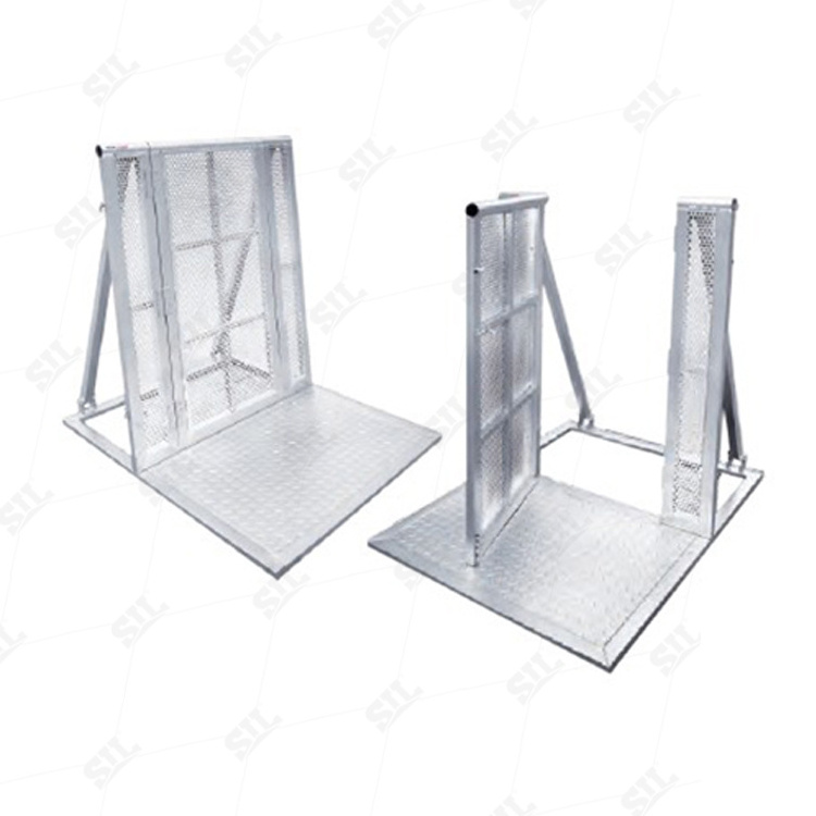 SIL Hot Sale Traffic Safety Equipment Security Aluminum Event Mojo Barrier Barricade Crowd Control Stage Mojo Barricade Barrier