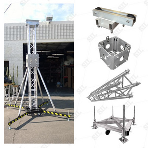 SIL Custom Aluminum Ground Support Line Array Stand Truss Speaker Lifting Truss Rigging Tower Lift System 8 Ft Stage Truss Tower