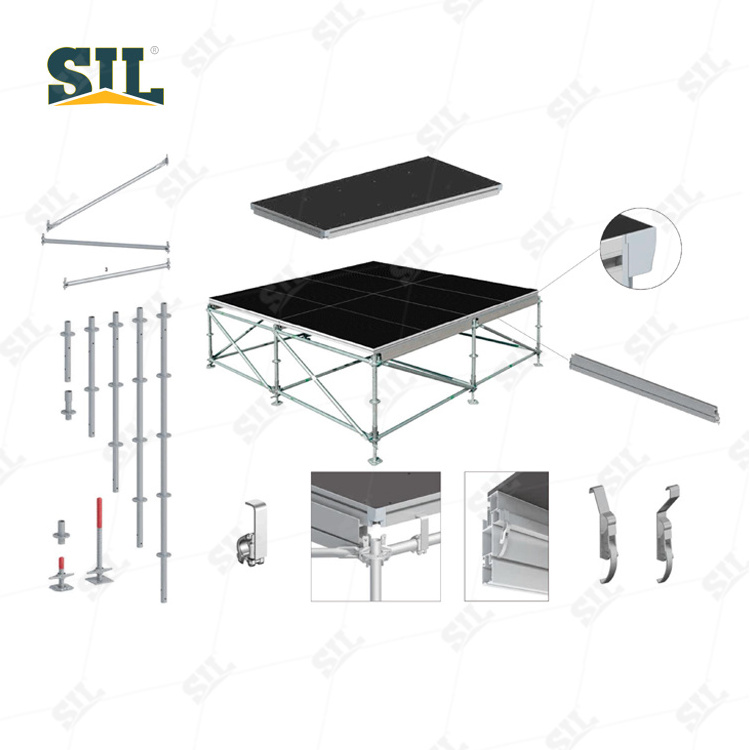 SIL Custom Metal Frame Layher Deck Stage Truss Roof Profile Aluminum Layher Stage System for Sale