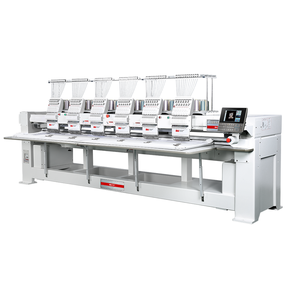 BAI best quality six heads high speed t-shirt garment multi head embroidery machine for clothes