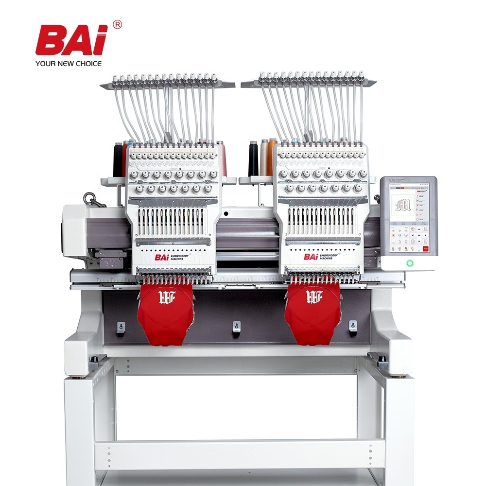 BAI two heads high speed automatic computerized industrial embroidery machine