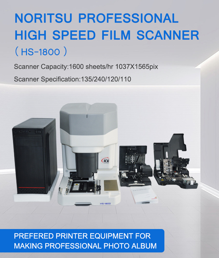 Integrated HS-1800 ,hs1800 , HS1800 film scanner . noritsu film scanner , with 135 120 carrier in good pricing with EZ