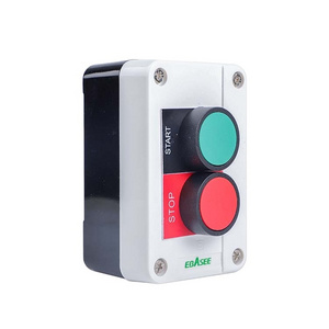 2 Hole Box with 22mm Green Push Button Red Emergency Stop Button Switch